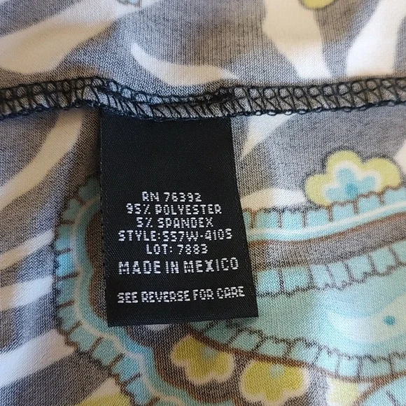 Multi Color Plunge Neckline/Back Dress Size 3X - Picture 5 of 5